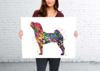 Shar Pei Watercolor Dog Print Pet Gift Pet Dog Love Friend Dog  Sharpei Dog Art Animal Art Print Dog Wall Art Doglover Gift Dog Print-643
