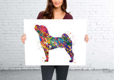 Shar Pei Watercolor Dog Print Pet Gift Pet Dog Love Friend Dog  Sharpei Dog Art Animal Art Print Dog Wall Art Doglover Gift Dog Print-643