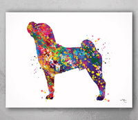 Shar Pei Watercolor Dog Print Pet Gift Pet Dog Love Friend Dog  Sharpei Dog Art Animal Art Print Dog Wall Art Doglover Gift Dog Print-643