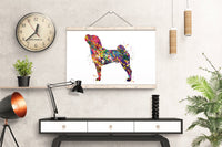 Shar Pei Watercolor Dog Print Pet Gift Pet Dog Love Friend Dog  Sharpei Dog Art Animal Art Print Dog Wall Art Doglover Gift Dog Print-643