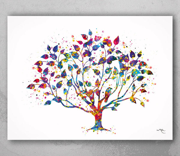 Tree Nature Love Watercolor Print Wedding Gift Housewarming Gift Archival Fine Art Wall Decor Art Home Nursery Art Decor Wall Hanging-459