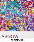Glasgow Map Print, Watercolor Art Print, Glasgow Street Map, Travel Decor, Wanderlust, Map Art, Wall Hanging, Scotland Street Map-885