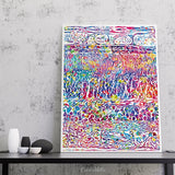 Retina Layers Watercolor Print Human Eye Histology Optometrist Optician Poster Optic Medical Art Ophthalmology Clinic Office Wall Art-1257