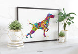 Weimaraner Dog Art Watercolor Print Pet Gift Dog Love Friend Dog Weimaraner Pointer Gift Dog Art Wall Art Doglovers Gift Dog Print-1462