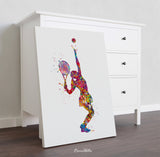 Tennis Player Girl Set of 3 Watercolor Tennis Player Girl Woman Female Sports Girl Room Decor Tennis Gift Poster Wall Art Wall Decor-2078