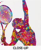 Tennis Player Girl Set of 3 Watercolor Tennis Player Girl Woman Female Sports Girl Room Decor Tennis Gift Poster Wall Art Wall Decor-2078