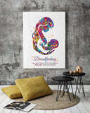 Breastfeeding Mother Quote Watercolor Print Mom Newborn Doula Pregnancy Obstetrician Nursing Baby Shower New Mum Clinic Midwife Gift-1586