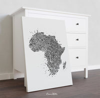 Africa Map Fingerprint Watercolor Print Art Print Wedding Gift Hometown Poster Homesick African Wall Decor Art Home Decor Wall Hanging-2080