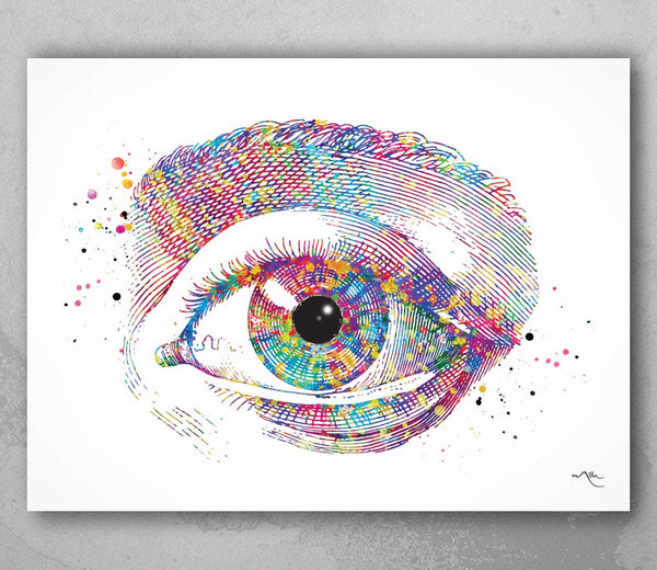 Human Eye Watercolor Print Optometrist Gift Optician Poster Eye Doctor Art Medical Art Ophthalmology Wall Art Eye Clinic Wall Art Decor-1027