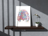 Tooth Anatomy and Palate Watercolor Print  Medical Art Tooth Anatomical Dental Clinic  Cabinet Art Dentistry Dentist Gift Doctor Art-219