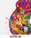 Pregnant Woman Watercolor Print Pregnancy Gift Gynecology Obstetrician Nursing Afro Mom New Mum Medical Office Art Clinic Midwife Gift-2089