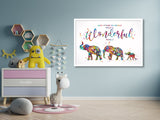 Elephant Family Same Sex Two Dads Watercolor Print Wall Art Gay Adoption LGBT Family Love Wins Wedding Gift Love is Love Gift Mr and Mr-2052
