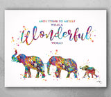 Elephant Family Same Sex Two Dads Watercolor Print Wall Art Gay Adoption LGBT Family Love Wins Wedding Gift Love is Love Gift Mr and Mr-2052