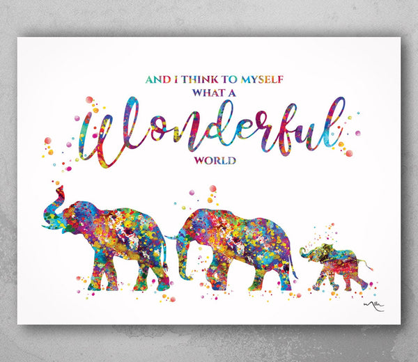 Elephant Family Same Sex Two Dads Watercolor Print Wall Art Gay Adoption LGBT Family Love Wins Wedding Gift Love is Love Gift Mr and Mr-2052