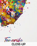 Tenerife Map Watercolor Print Canary Islands Spain Wall Art Wedding Gift Honeymoon Gift Wall Hanging Travel Poster Home Wall Decor-1644