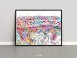Meninges Watercolor Print Neuron Art Science Gift Neurology Nerve Cell Medical Student Brain Wall Art Neuroscience Gift Clinic Decor-2110