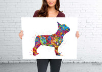 French Bulldog Watercolor Dog Print Frenchie art print Bouledogue Francais Art Gift Pet Dog Love Friend Animal Doglover Poster Dog Art-2122
