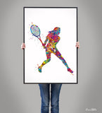 Tennis Player Girl Set of 3 Watercolor Tennis Player Girl Woman Female Sports Girl Room Decor Tennis Gift Poster Wall Art Wall Decor-2078
