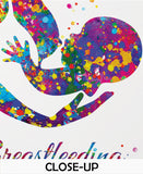 Breastfeeding Mother Quote Watercolor Print Mom Newborn Doula Pregnancy Obstetrician Nursing Baby Shower New Mum Clinic Midwife Gift-1586