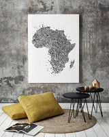 Africa Map Fingerprint Watercolor Print Art Print Wedding Gift Hometown Poster Homesick African Wall Decor Art Home Decor Wall Hanging-2080