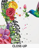Spine Flowers and Birds Watercolor Print Spine Anatomy Medical Art Chiropractor Neurology Neurologist Physical Therapy Clinic Office-1359