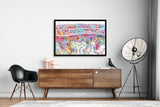 Meninges Watercolor Print Neuron Art Science Gift Neurology Nerve Cell Medical Student Brain Wall Art Neuroscience Gift Clinic Decor-2110