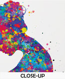 Pregnant Art Watercolor Print Pregnancy Gift Gynecology Obstetrician Nursing Baby Shower New Mum Medical Office Art Clinic Midwife Gift-1213