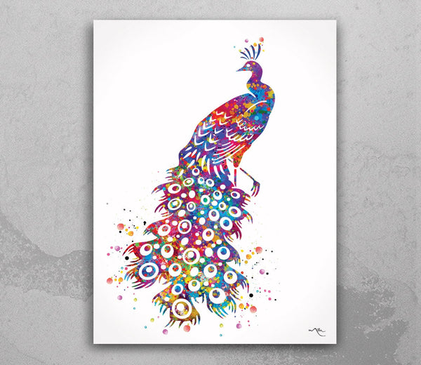 Peacock Art Watercolor Print Peacock Painting Peacock Bird Decor Wall Art Poster Housewarming Gift Wall Decor Home Decor Wall Hanging-765