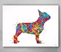 French Bulldog Watercolor Dog Print Frenchie art print Bouledogue Francais Art Gift Pet Dog Love Friend Animal Doglover Poster Dog Art-2122