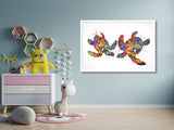 Sea Turtle Couple Watercolor Print Sea Themed Art Print Housewarming Gift Wall Art Poster Nursery Nautical Coastal Decor Wall Hanging-64