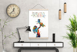 Mother and Child Quote Watercolor Print Mother and Baby Midwifery Gift Boy Girl Family with Kids Motherhood New Mum Baby Shower Nursery-2165