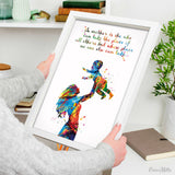 Mother and Child Quote Watercolor Print Mother and Baby Midwifery Gift Boy Girl Family with Kids Motherhood New Mum Baby Shower Nursery-2165