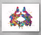 Rorschach Inkblot Test Card 2 Watercolor Print Psychology Psychiatry Art Psychotherapist Psychological Psychologist Office Medical Art-1286