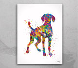 Hungarian Vizsla Dog Watercolor Print Set Dog Art Customizable Animal Poster Doglover Gift Dog Lover Vizsla Gift Poster Wall Hanging-1452