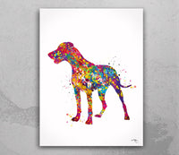 Hungarian Vizsla Dog Watercolor Print Set Dog Art Customizable Animal Poster Doglover Gift Dog Lover Vizsla Gift Poster Wall Hanging-1452