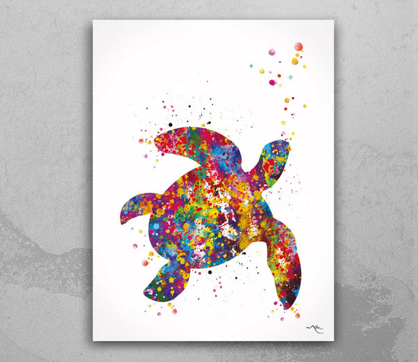 Sea Turtle Watercolor Print Sea Themed Art Print Housewarming Gift Wall Art Poster Nursery Decor Ocean Nautical Coastal Decor Wall Decor-62