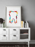 Teeth Art Watercolor Print Tooth Abstract Anatomical Art Dental Clinic Decor Art Dentistry Office Medical Graduaiton Dentist Gift Art-1671