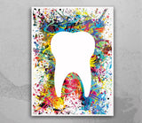 Dental Art Watercolor Print Tooth Abstract Anatomical Art Dental Clinic Decor Art Dentistry Office Medical Graduaiton Dentist Gift Art-2193