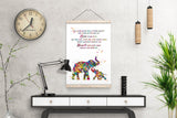 Mother and Baby Elephant Quote Watercolor Print Art Nursery Wall Art Wall Hanging No One Else For Kids Decor Home Decor Wall Hanging-1588