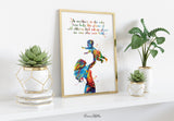 Mother and Child Quote Watercolor Print Mother and Baby Midwifery Gift Boy Girl Family with Kids Motherhood New Mum Baby Shower Nursery-2165
