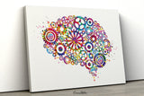 Brain Mechanism Brain Anatomy Watercolor Print Gears Science Art Computer Art Neurology Engineer Gifts Brain Art Cogs Science Poster-1111