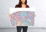 Ovary Histology Watercolor Print Gynecology Anatomy Medical Gynecologist OBGYN Female Reproductive System IVF Medical Art Office Decor-450