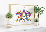 Rorschach Inkblot Test Card 10 Watercolor Print Psychology Psychiatry Wall Art Psychotherapist Psychologist Office Medical Art Clinic-1283