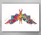 Rorschach Inkblot Test Card 5 Watercolor Print Psychology Psychiatry Psychotherapist Psychological Psychologist Clinic Medical Office-1314