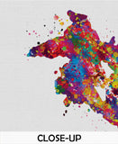 Rorschach Inkblot Test Card Set of 10 Watercolor Print Psychology Psychiatry Wall Art Psychotherapist Psychologist Office Medical Art-2180