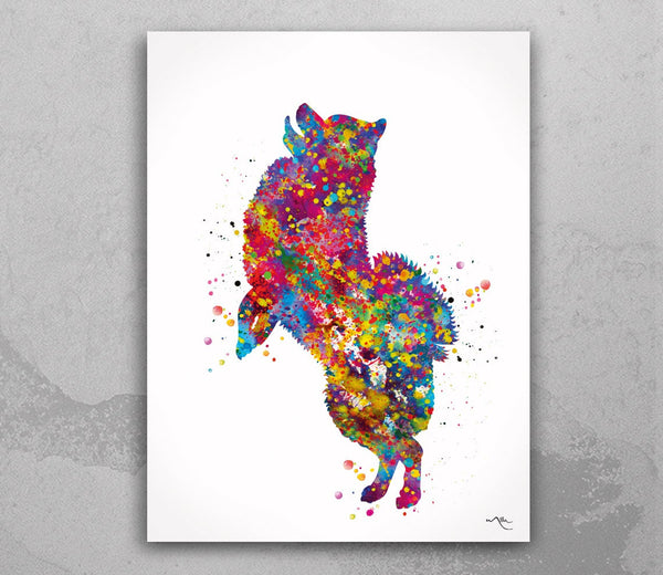 Pomeranian Watercolor Print Pomeranian Art Pomeranian Playfull Poster Wall Decor Dog Art Pet Loss Gift Nursery Doglover Gift Wall Art-612