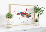 St Thomas Map Watercolor Print Map Decor Wanderlust Art Print Wedding Gift Saint Thomas Map Travel Anniversary Gift Wall Art Hanging-2213