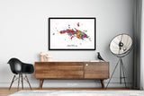 St Thomas Map Watercolor Print Map Decor Wanderlust Art Print Wedding Gift Saint Thomas Map Travel Anniversary Gift Wall Art Hanging-2213