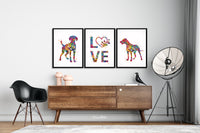Hungarian Vizsla Dog Watercolor Print Set Dog Art Customizable Animal Poster Doglover Gift Dog Lover Vizsla Gift Poster Wall Hanging-1452
