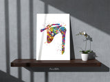 Shoulder Bones Watercolor Print Human Body Anatomy Art Scapula Clavicle Medical Art Medicine Wall Hanging Skeletal System Orthopedic-1223